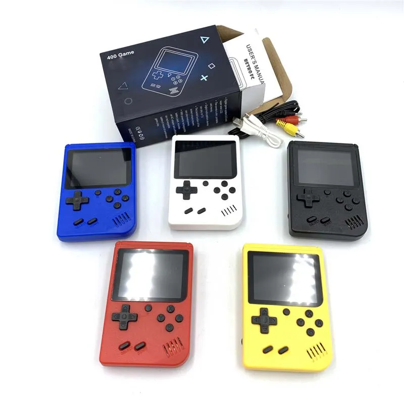 Mini Retro Handheld Game Console 400 in 1 Video Portable Game Box 8 بت شاشة LCD ملونة تدعم لاعبين لعبتين لصالح الأطفال