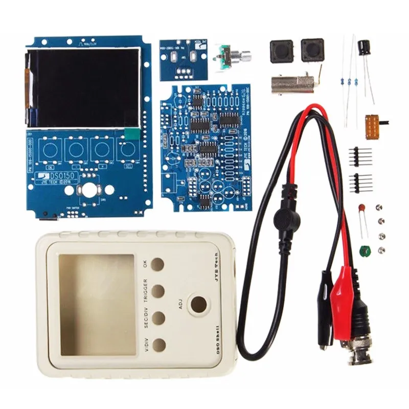 Livraison gratuite NOUVEAU DS0150 1024 octets 15001K DSO-SHELL (DSO150) Kit d'oscilloscope numérique avec boîtier