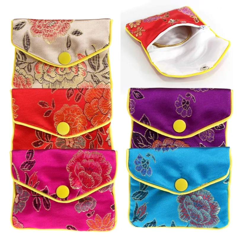 Borse portaoggetti per gioielli all'ingrosso Seta tradizione cinese Pouch Purse Gifts Jewels Organizer