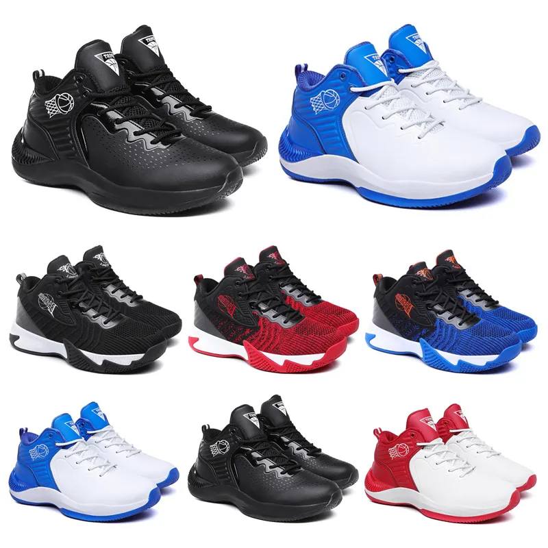 Billiga basketskor män chaussures svart vit blå röda herrtränare jogga promenader andningsbara sport sneakers 40-44 stil 11