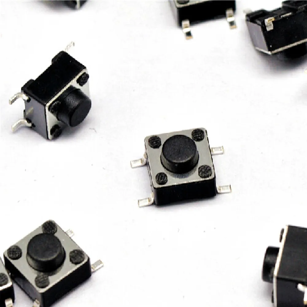 100 sztuk 6 * 6 * 12,0 ~ 16,5 mm Przełącznik TACT 4 PIN Łatek Micro Switch Switch Tactile Push Przycisk Switch indukcyjny 6x6 Series