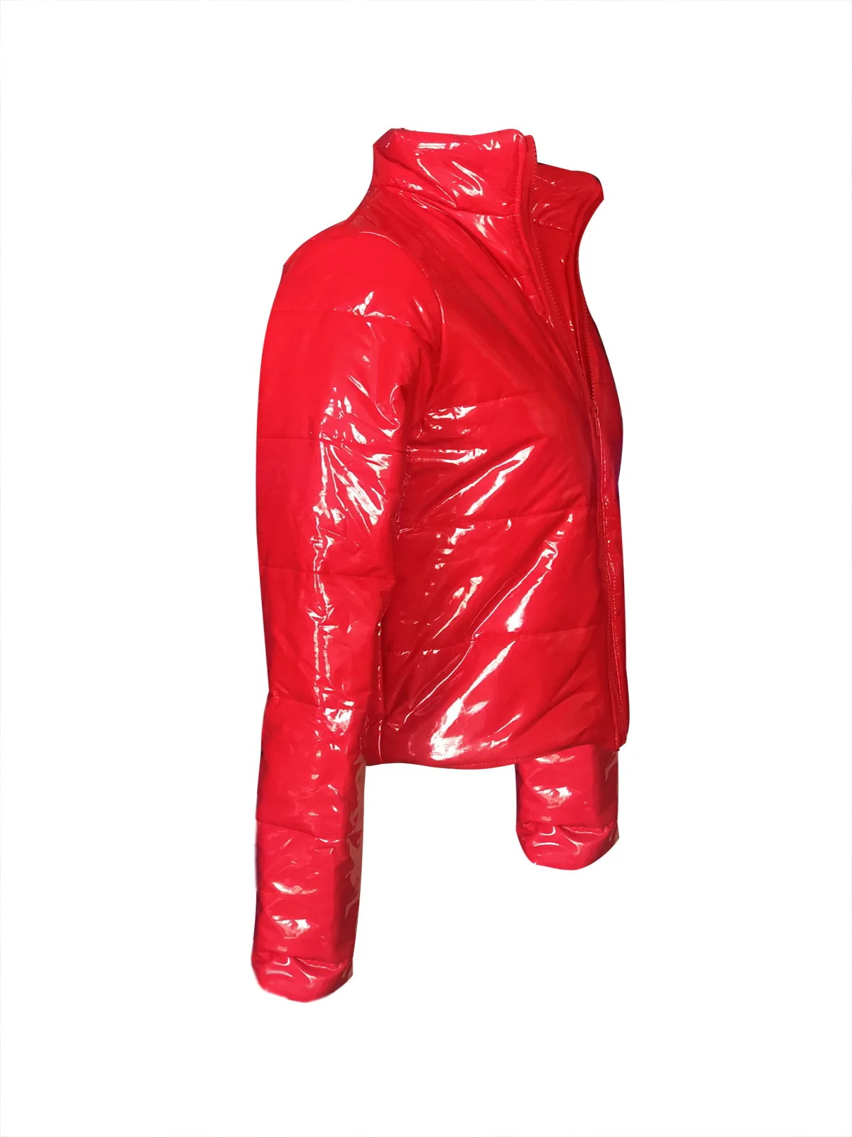 Winter Patent Leather Bubble Red Winter Coat For Women Plus Size Red Zipper Waterproof Latex Puffer Jacket Parka 2019 T200114 From Xue01 23.6 DHgate.Com
