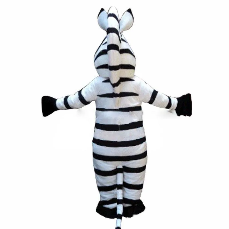 2018 fabrika satış yeni Madagaskar Zebra Marty Maskot Kostüm Karikatür Parti Dess Yetişkin Boyut Ücretsiz Kargo