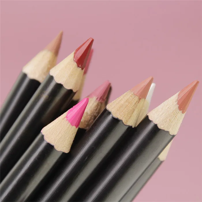 300pcs print logo! 16 color lip pencil matte lip line eyebrow pencil eyeliner waterproof natural components custom logo SZ98