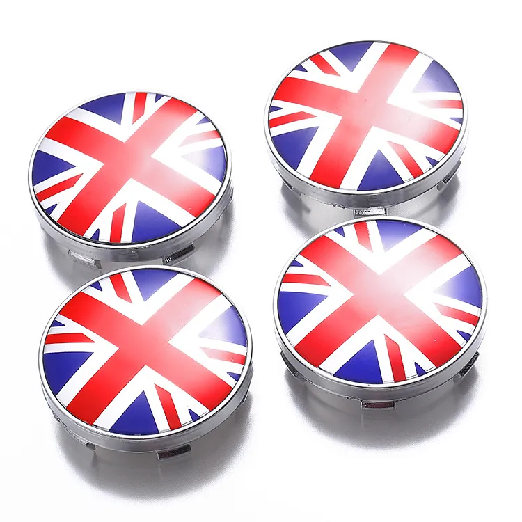 4 قطع العالمي عجلة محور كاب مركز غطاء قطرها 60 ملليمتر abs المملكة المتحدة العلم شعار محور غطاء غلاف شعار