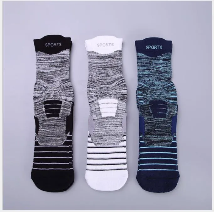 Elite Basketball-Socken, Herrensocken, verdickter Handtuchboden, schweißabsorbierend, schweißabsorbierend, schweißabsorbierend und desodorierend, Sportsocken in