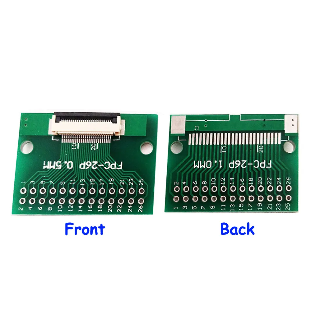 26 Pin 0.5mm FPC / FFC PCB Bağlayıcı Soket Adaptörü Kurulu, 26 P Düz Kablo LCD Ekran Arayüzü için Tek Taraflı Soket