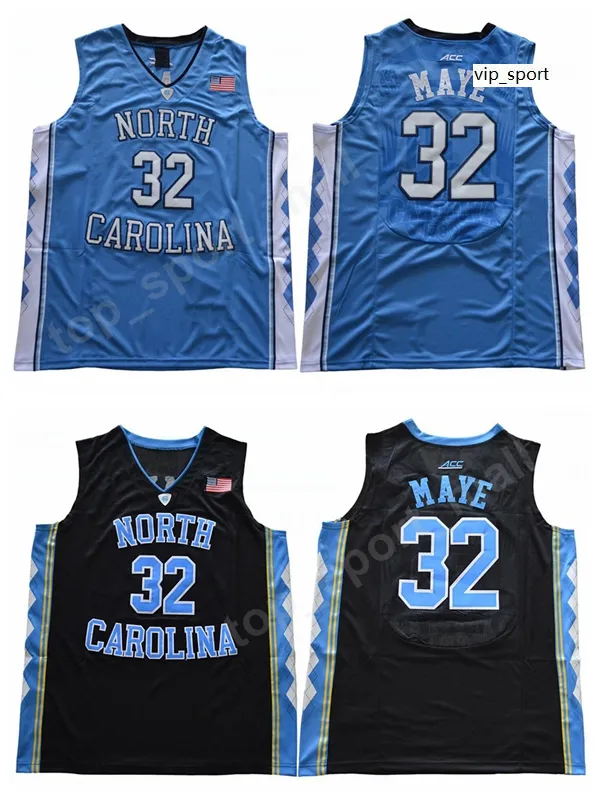 College 32 Luke Maye Jersey New Style North Carolina Tar Heels Basketball Jerseys Maye University Uniform Sport Team Black Road