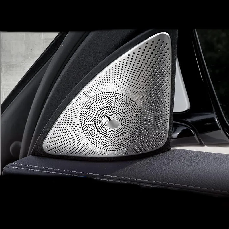 Mercedes Benz E Class W213 Audio Stereo Speaker Sequin Silver Cushion
