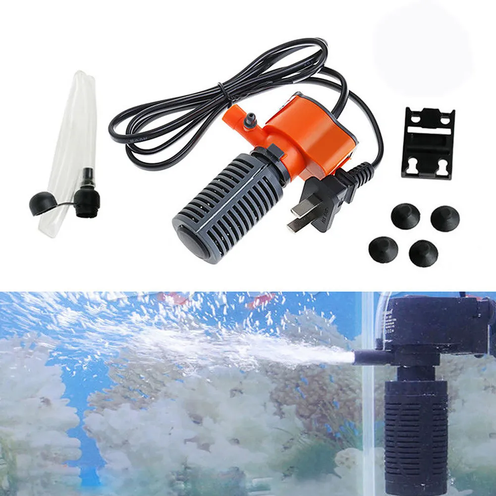 3 In 1 Silent Aquarium Filter Submersible Oxygen Internal Pump Sponge Water With Rain Spray For Fish Tank Air Increase 3/5W New Promotion