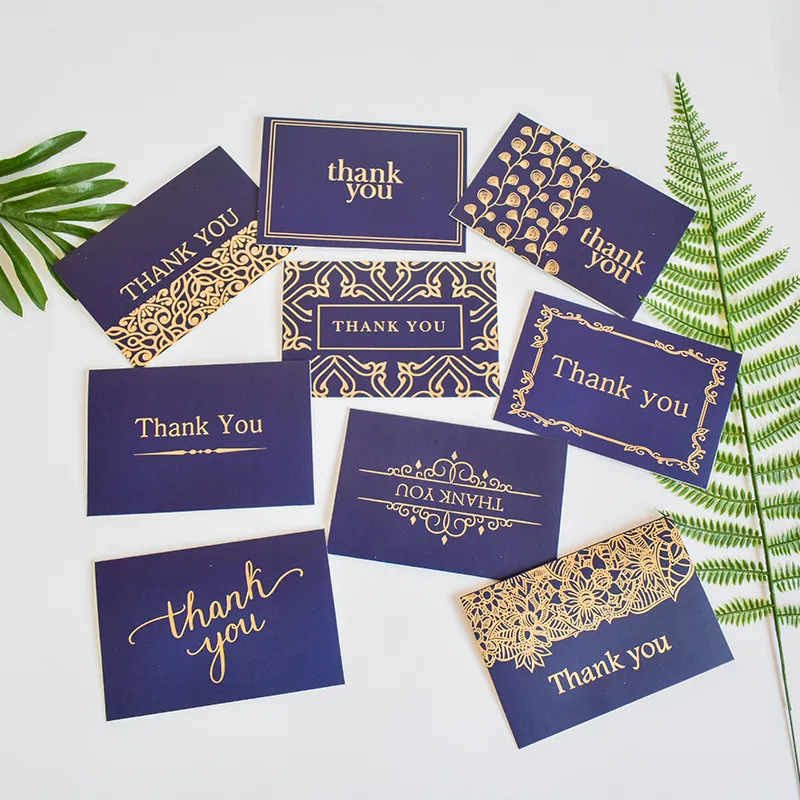 Thank You Card 9pcs Teacher Day Thanksgiving Party Supply Greeting Card Business with Envelope for Funeral