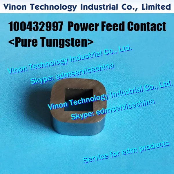 2pcs Power Feed Contact C001-P Pure Tungsten 100432997 12x12x5mm для Robofil 100 200 400 Cut20 30 135022232 100342166 342 16255H