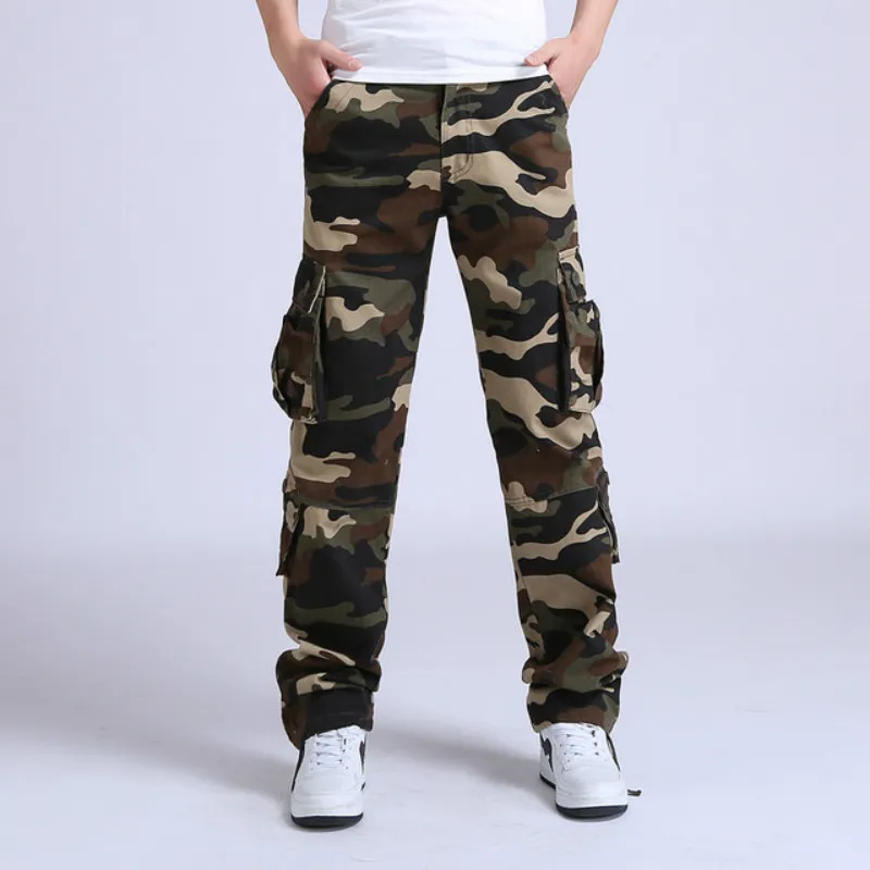 Men cargo pants casual men tactical loose Casual Camouflage Pants Cotton trousers Joggers Pantalon Homme Combat