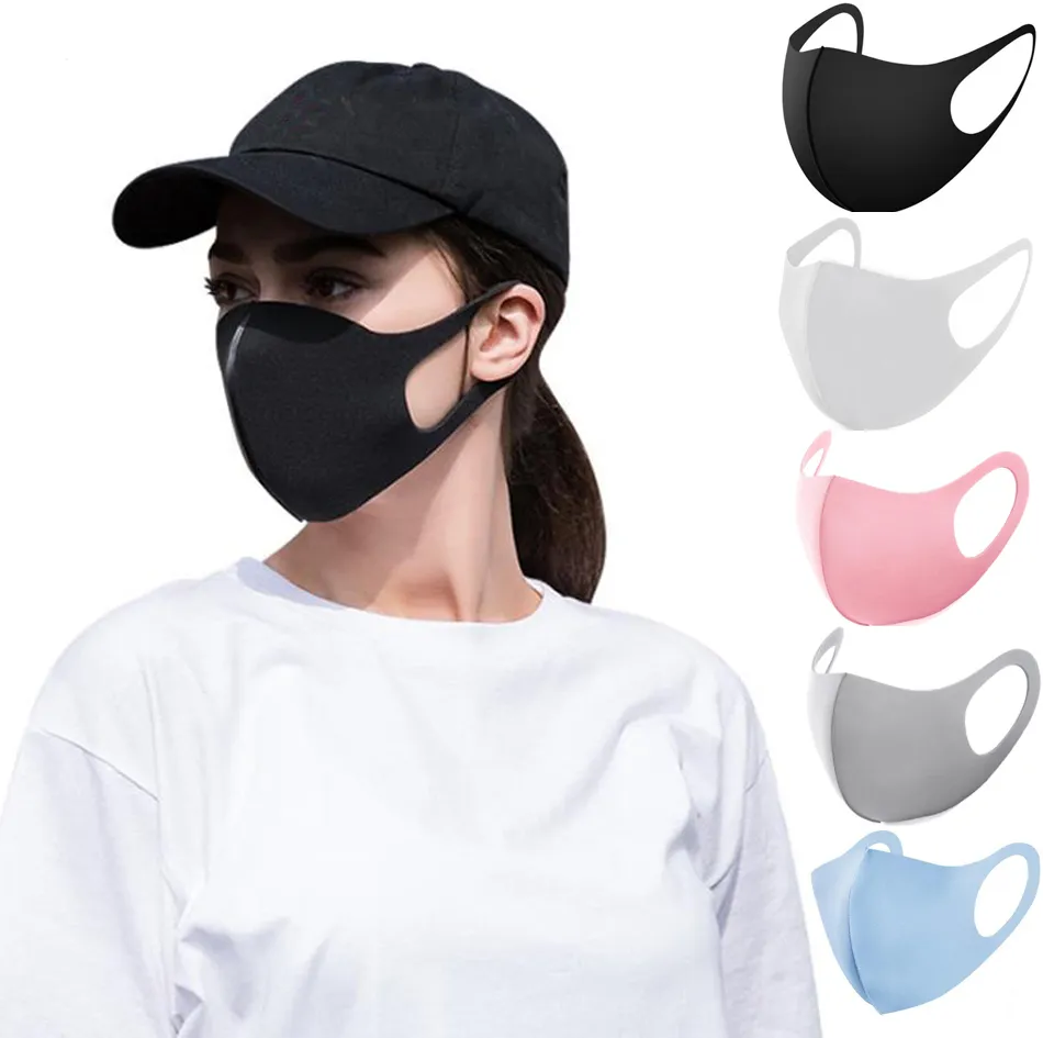 2020 New In Stock! Anti Dust Face Mouth Cover Mask Respirator Dustproof Anti-bacterial Washable Reusable Ice Silk Cotton Masks Tools FY9041