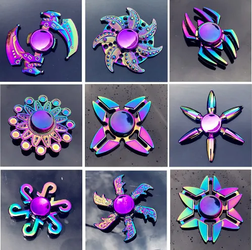 Yeni Çinko Alaşım Renkli Fidget Spinner Yüksek Kaliteli Anti-Anksiyete El Spinners Oyuncak Spinners Odak Stres Güzer