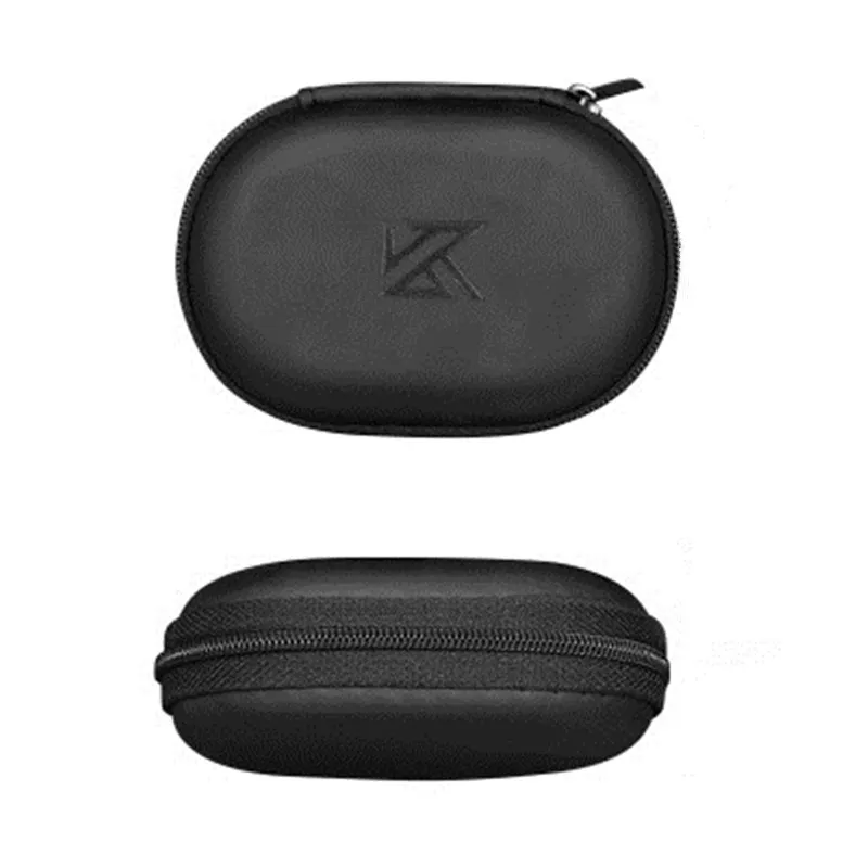 Estuche para auriculares KZ Bolsa de almacenamiento de auriculares de cuero de PU Caja de bolsa dura de transporte