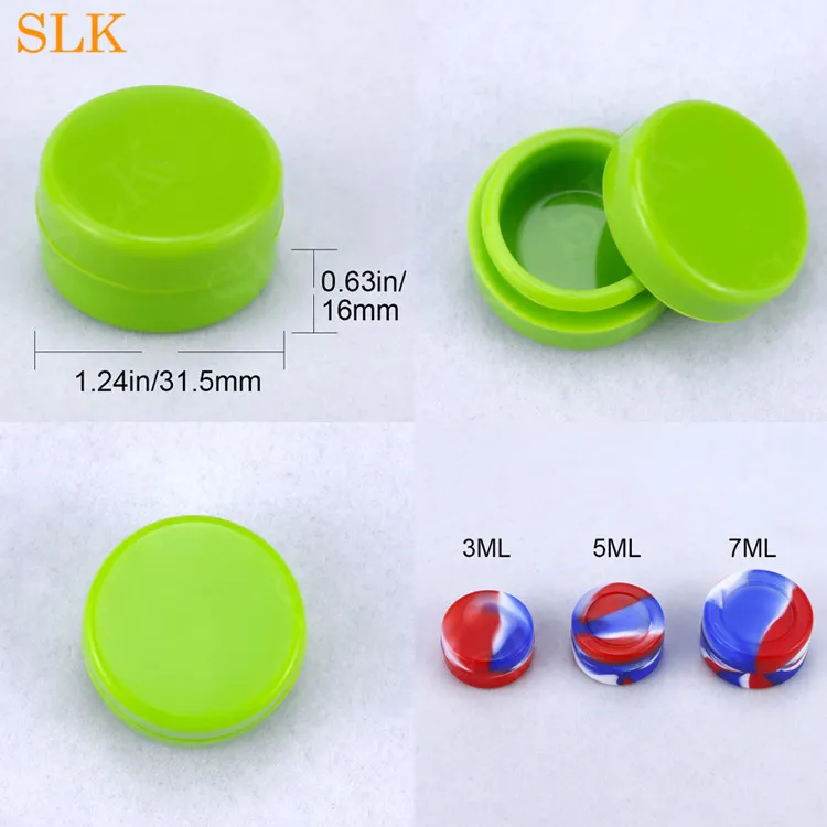 Assorted Colors Round Silicone Wax Dab Containers Non Stick Wax Oil Multi  Use Storage Jars 2ml 3ml 5ml 7ml 10ml Dab Straw Concentrate Box From  Slkstore, $0.3