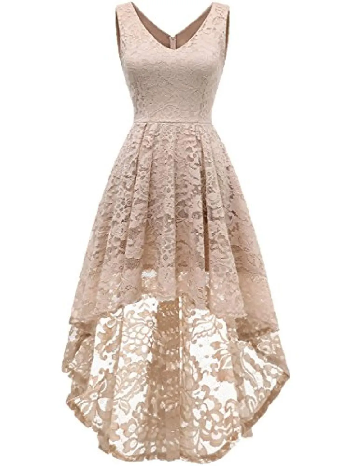 Nuevos Vestidos De Fiesta Hi Lo De Encaje Baratos Y Sencillos 2019