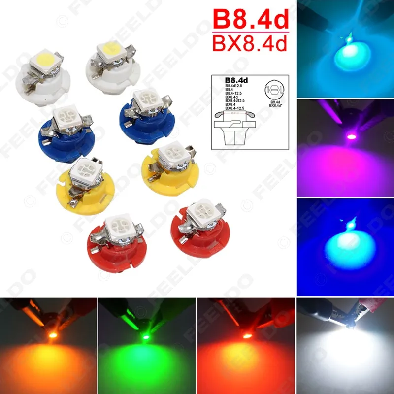 7colors all'ingrosso 12V B8.4d / BX8.4d 1SMD 5050 Lampada Gauge cruscotto Interni LED # 4236