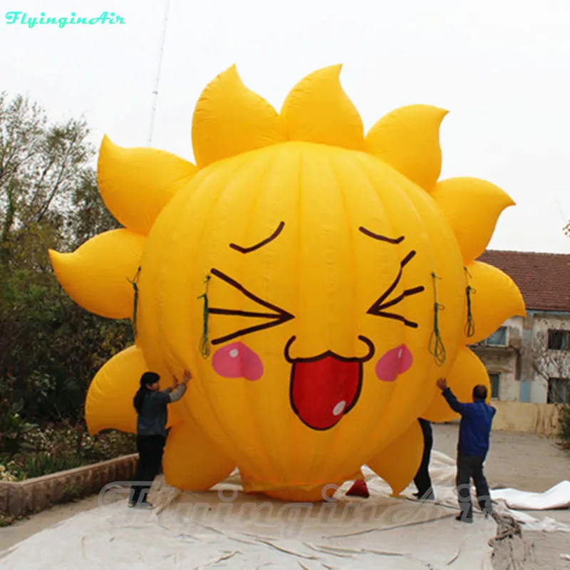 6m Giant Parade Sun Anthropomorphic Lovely Planet Inflatable Sun Balloon for Tour