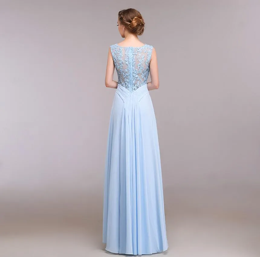 pale blue chiffon top