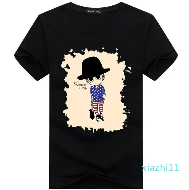 Fashion-2017 Wholesaleティー服メンズTシャツ3D絵画ヒップホップ衣料品メンズデザイナーシャツプラスサイズブラックホワイト