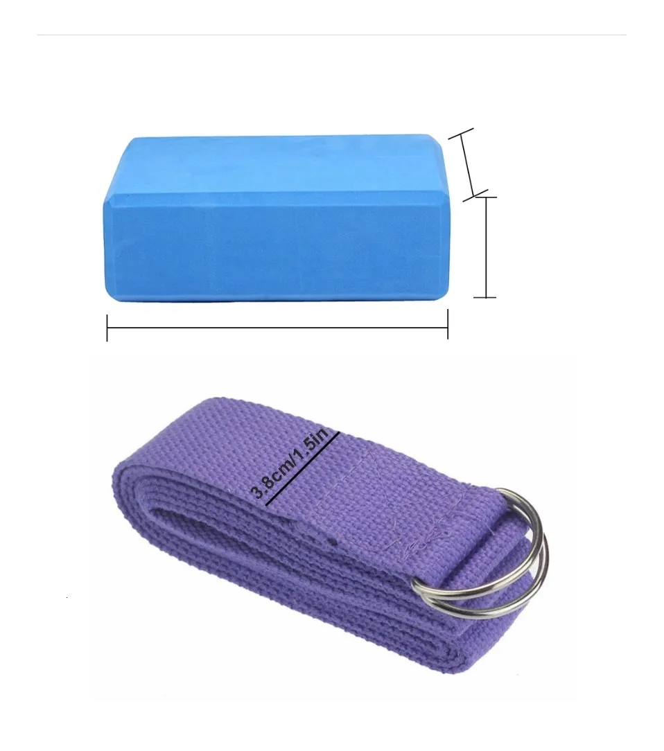 Bloc Yoga Mousse EVA 9x6x3 Pouces - Léger Et Facile Pour Débutants - Violet