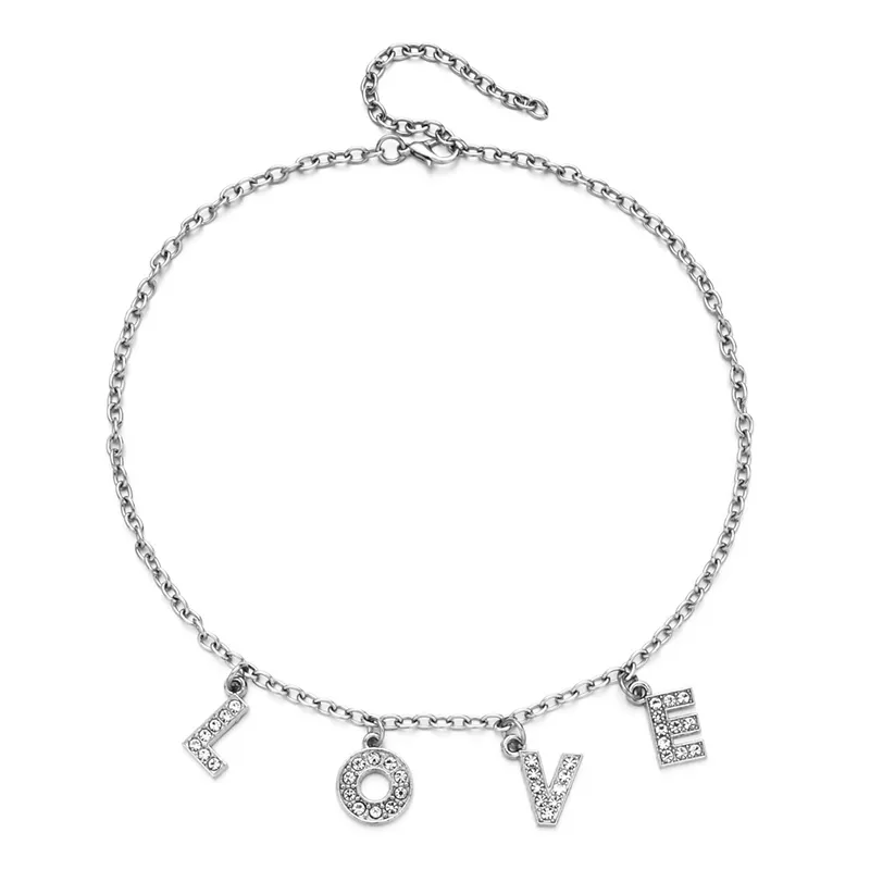 Brev kristall ängel halsband kvinnor män smycken par present halsband baby honung choker femme punk designer halsband droppe fartyg