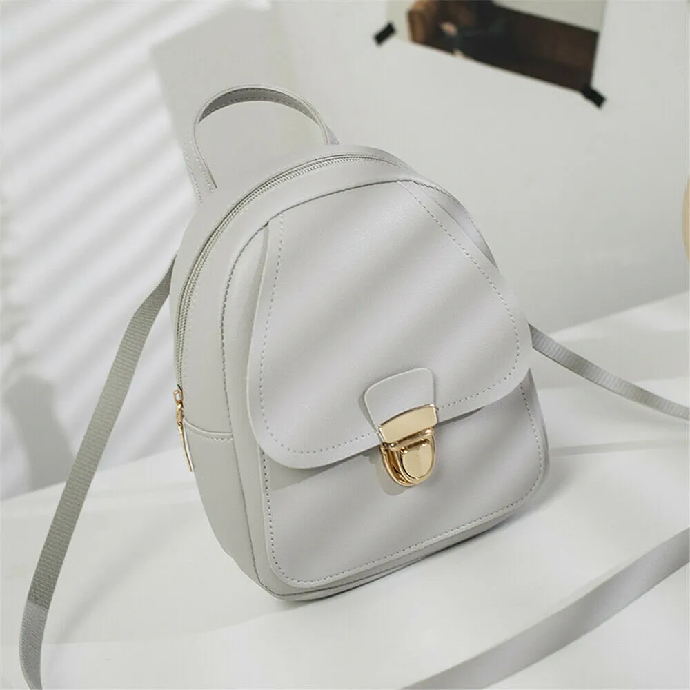 2019 Women Leather Backpack Children Backpack Mini Backpack Women Cute Panelled Backpacks for Teenage Girls Small Bag Hot