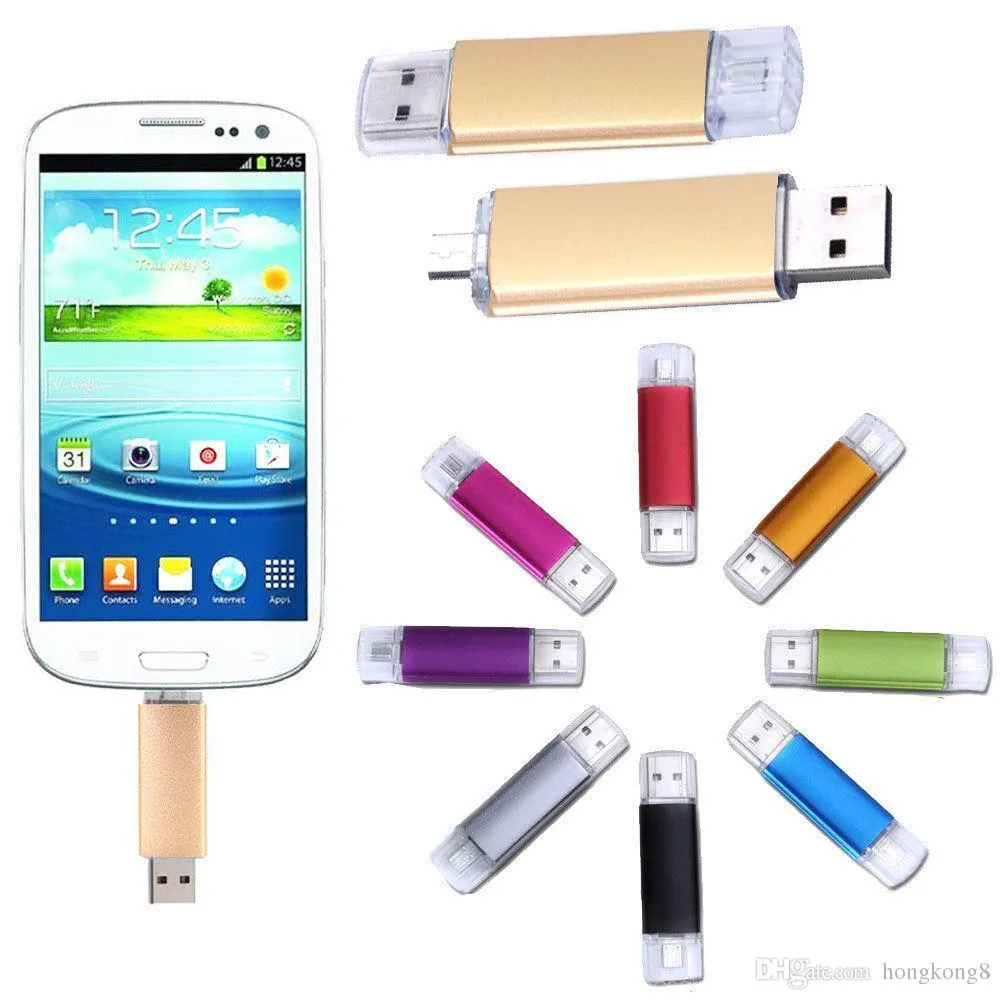 Реальная Емкость 128 ГБ OTG Dual Micro USB Flash Pen Thumb Привод Палка Для  Телефона PC От 1 072 руб. | DHgate
