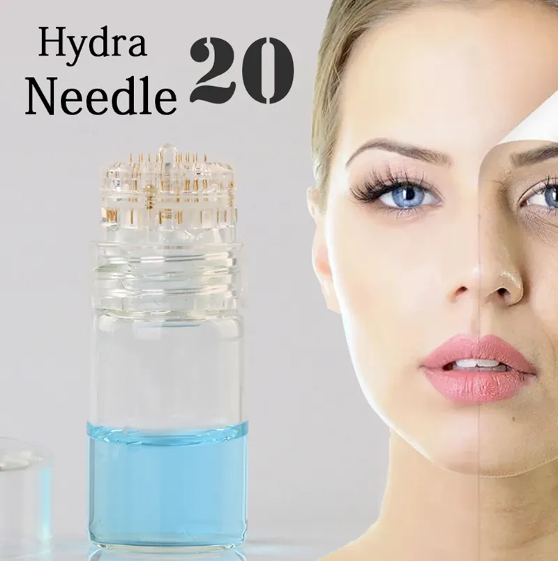 Injection Applicator Hydra Needle 20 Pin Titanium Micro Needle Aqua Gold Microchannel