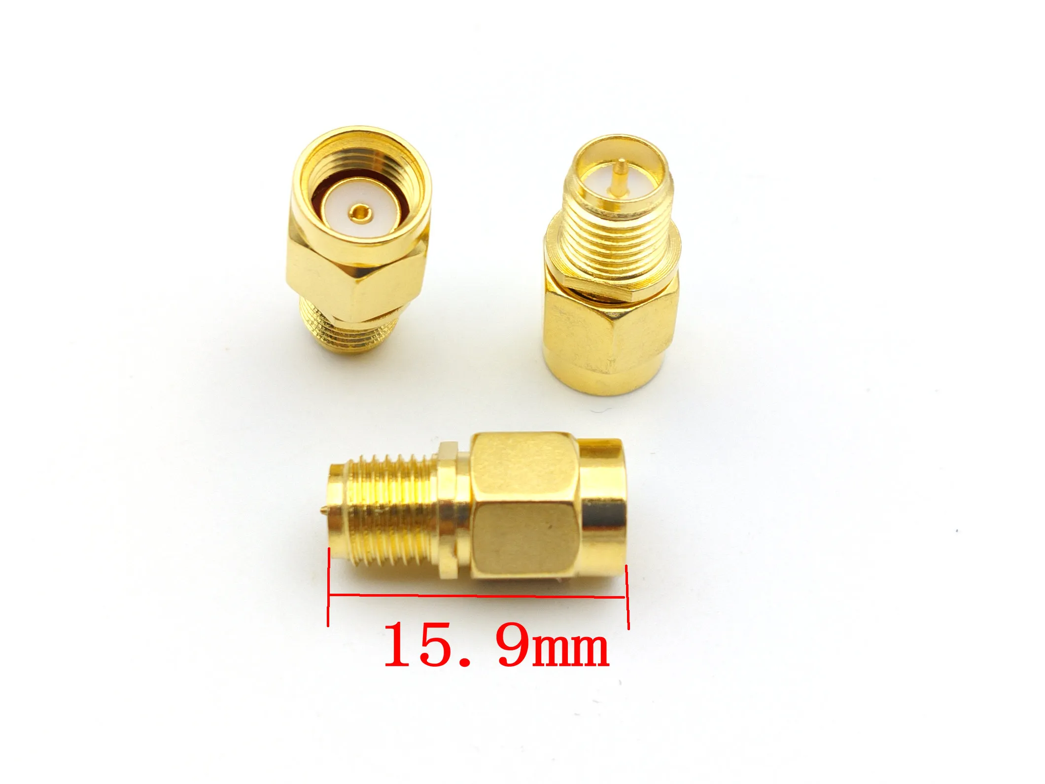 100 Stück RP-SMA-Buchse auf RP-SMA-Stecker, Mitte in Reihe, HF-Stecker