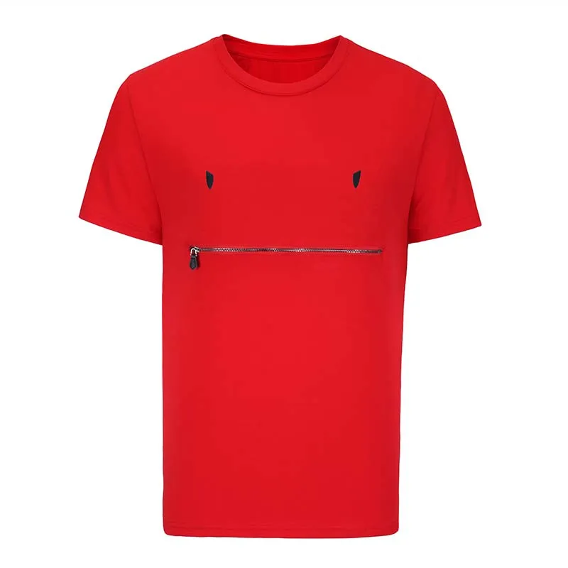 Hommes d'été T-shirts Créateur de mode Vêtements pour hommes Été Casual Streetwear Yeux T-shirt Rivet Coton Mélange Ras Du Cou Short2119