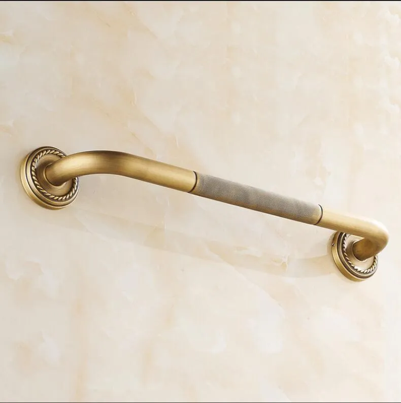 Set di accessori da bagno Bracciolo da bagno da 50 cm Maniglia antiscivolo in ottone Maniglia per corrimano per vasca Maniglione per mani in bronzo antico