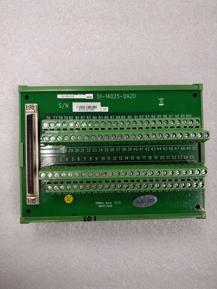 DIN-100S-01 (G) Terminatie Din-Rail Montaining Board voor een 100-pins scsi-II