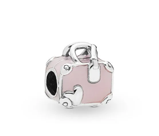 Passar Pandora Armband 30st Bagage Handväska Enamel Charm Bead Loose Pärlor för Partihandel DIY European Sterling Halsband Smycken Jul