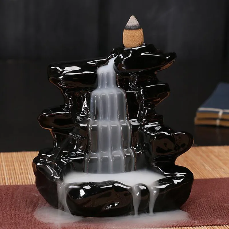 Classical Home Fragrance Backflow Buddhist Incense Lamp With Ceramic