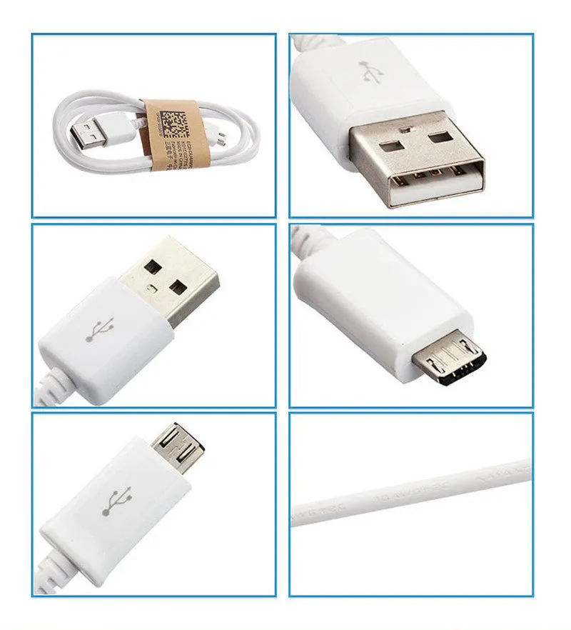 Câbles de téléphone portable 1M 3FT Micro USB Câble Android Cordon de chargement Adaptateur de chargeur de données de synchronisation pour Samsung S5 S6 LG Huawei