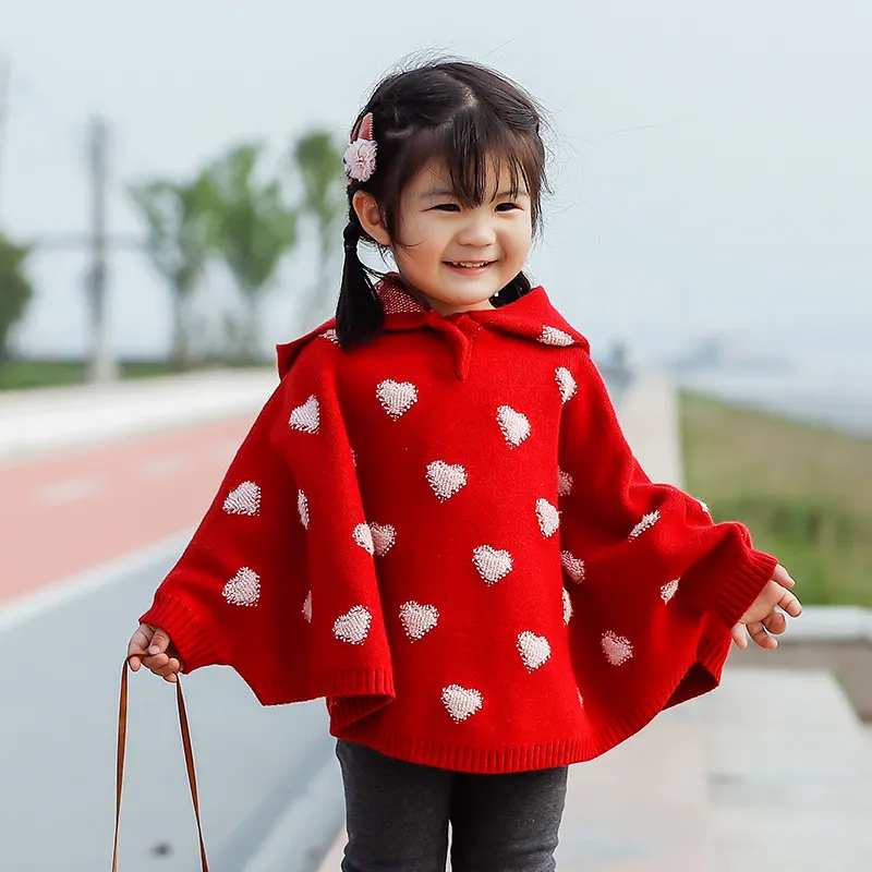 Red poncho sweater hotsell