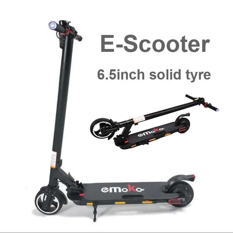 Hot 6.5 pollici Scooter Elettrico 250 w 36 v 5.2AH E-scooter Nero Max 120 kg 20 km Gomma Solida Polonia Magazzino Spedizione Gratuita