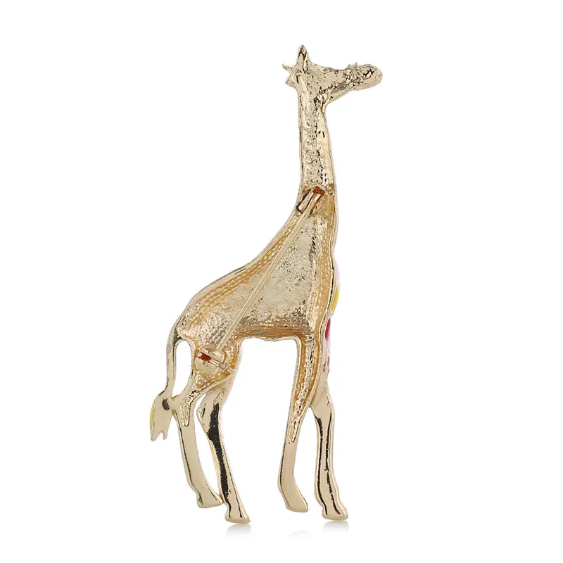 Fashion-Blow-out color oil-dripping giraffe Brooch exaggerates men's and women's Brooches