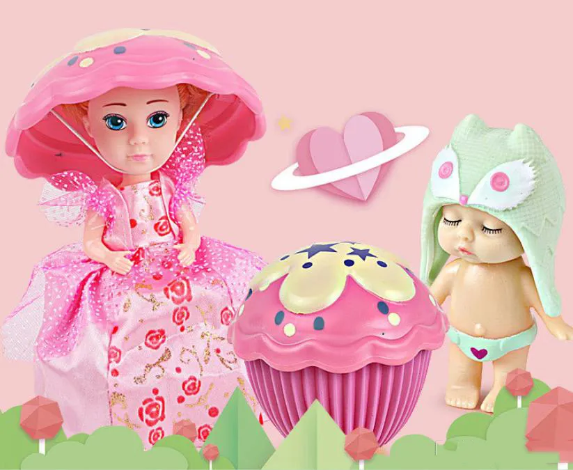 New Hot Angel Dormir Decoração Do Bebê Bolo Boneca Princesa Brinquedo Criativo Vestir Presente Da Menina de Decoração