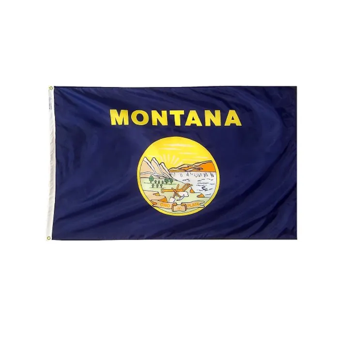 Amerikanische 3x5 Montana State Flag Hochwertiges 150X90CM Banner 100D Polyester 3x5 FT Flagge Messingösen, kostenloser Versand