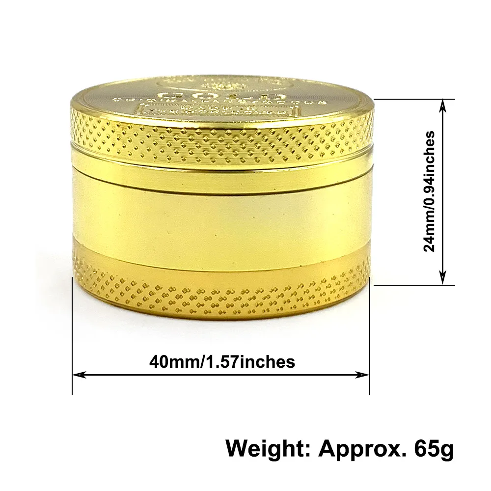 3 Layer Zinc Grinder For Herbs 4 Inch Zinc Herb & Spice Grinder