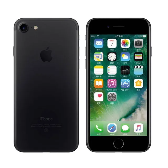 Orijinal iPhone 7 Dört Çekirdekli 4.7 inç Telefonlar 2 GB RAM 32/128 / 256 GB ROM 12.0MP Kamera LTE iOS IPS YOK Dokunmatik Kimlik