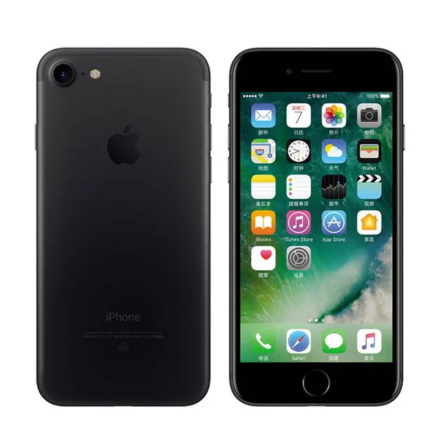 Téléphones d'origine iPhone 7 Quad Core 4.7 pouces 2GB RAM 32/128/256GB ROM 12.0MP Appareil photo LTE IOS IPS No touch ID