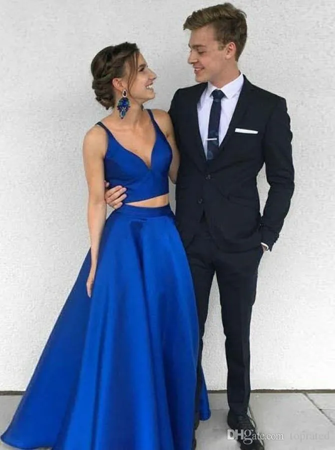 Two Piece Satin A-Line Prom Dress with Built-in Bra and Back Zipper for Plus  Size Formal Evening Gown from Dhgate Prom Dresses - price 222.45