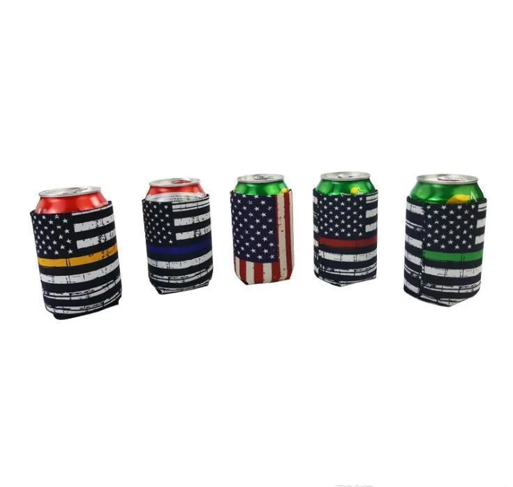 Botella de leopardo Bebida premium Funda de cactus Enfriador de cerveza plegable Lxl875 Neopreno Soda Cola Koozies Lata Lata Aisladores delgados ho2714738