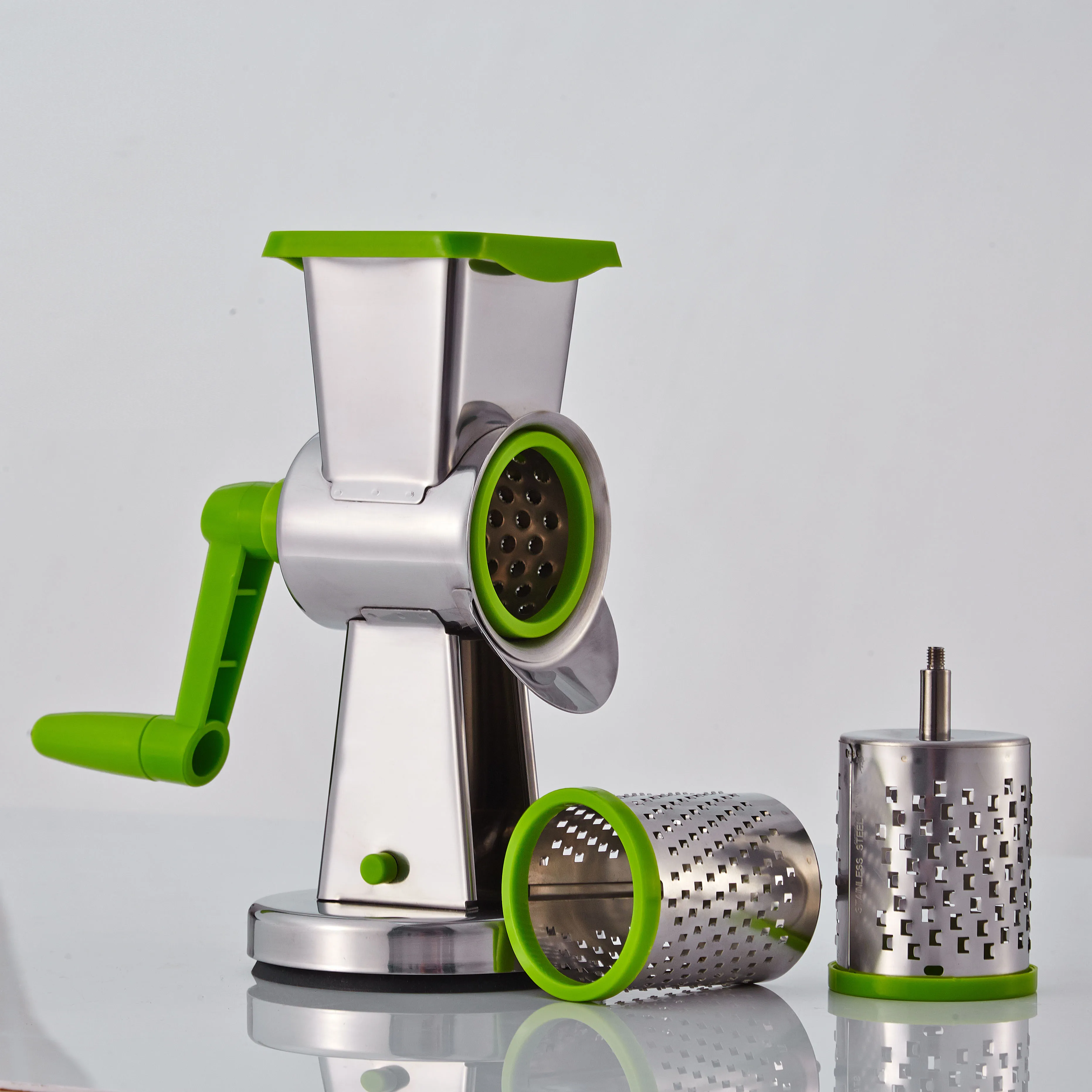 Manual cheese grater with crank - Chocolate grater, spiral cheese