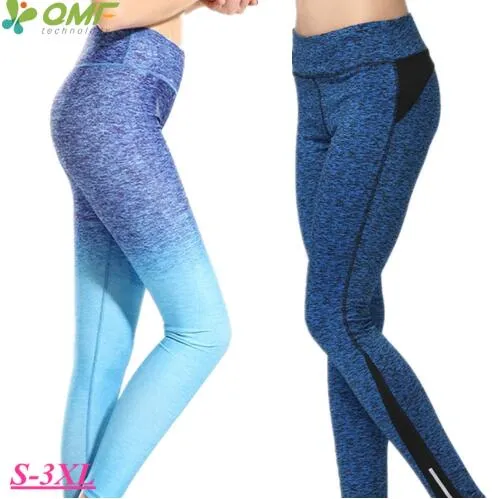 Pantalon d'entraînement athlétique respirant à coupe sèche pantalon de Yoga à Compression élastique Sexy coupe ajustée course Leggings maigres femmes grande taille